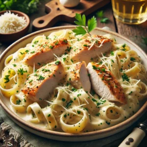 Kyckling pasta recept Alfredo